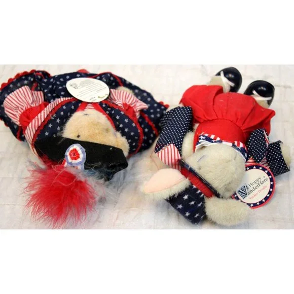 Vtg 1992 Muffy Hoppy VanderBear North American Bear Yankee Doodle American